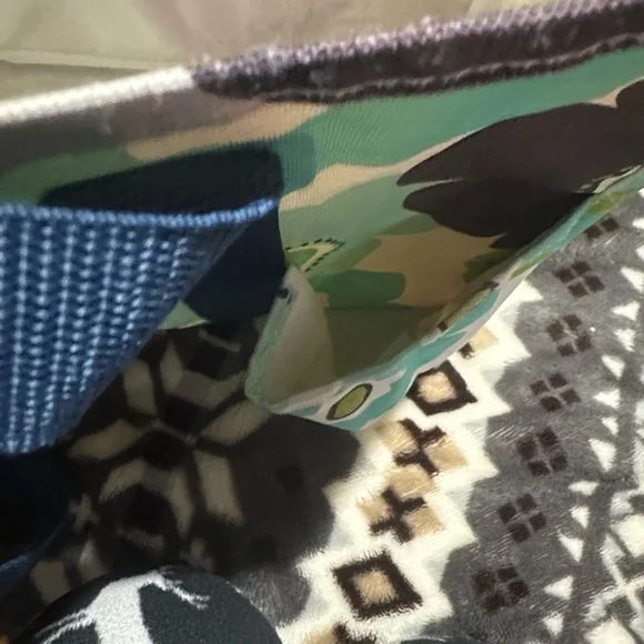 Thirty-One Tote with Blue and Green Floral Design - Picture 6 of 12